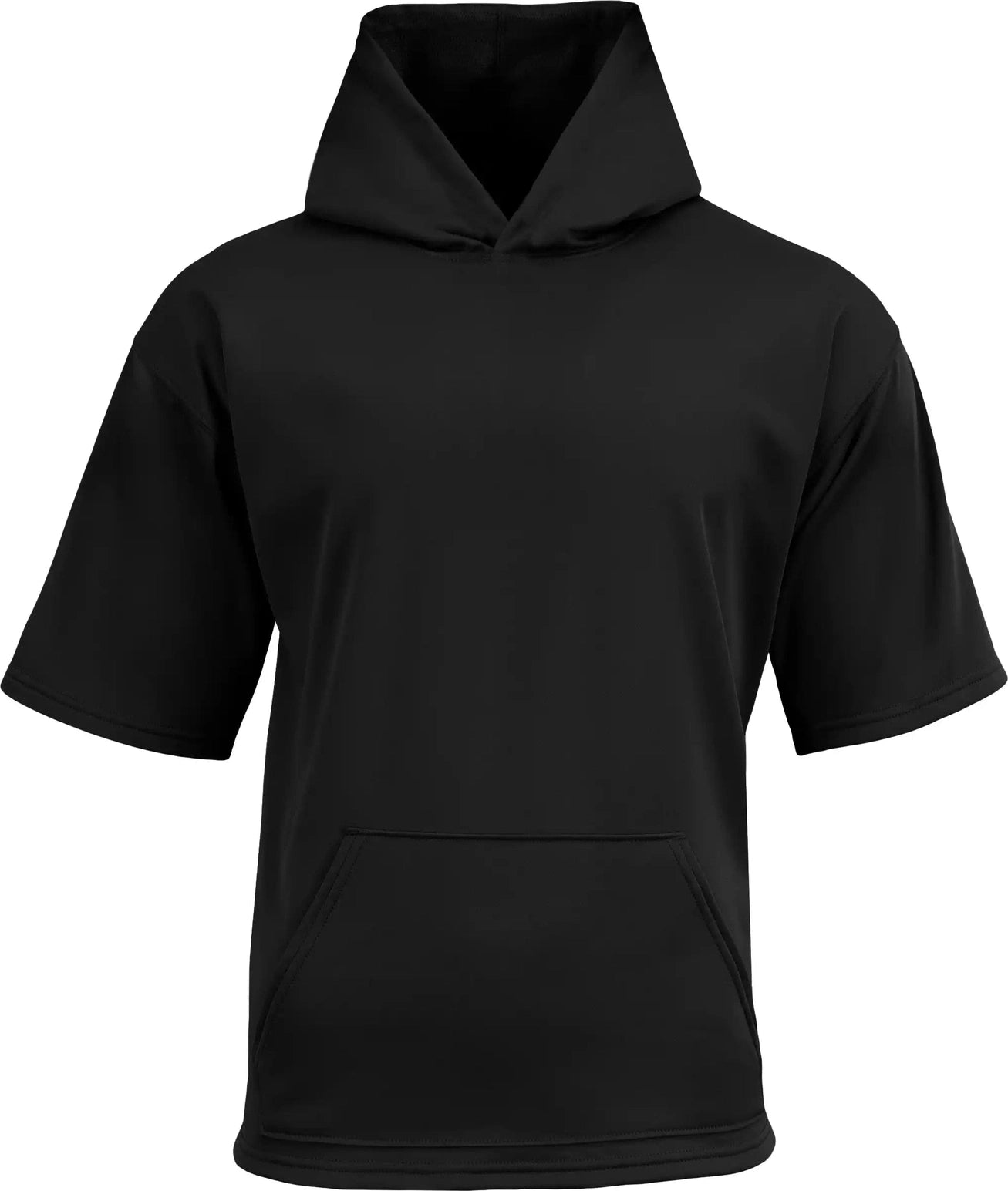 A4 Nb4281 Youth Sprint Short Sleeve Fleece Hoodie - Black - Black / Xs
