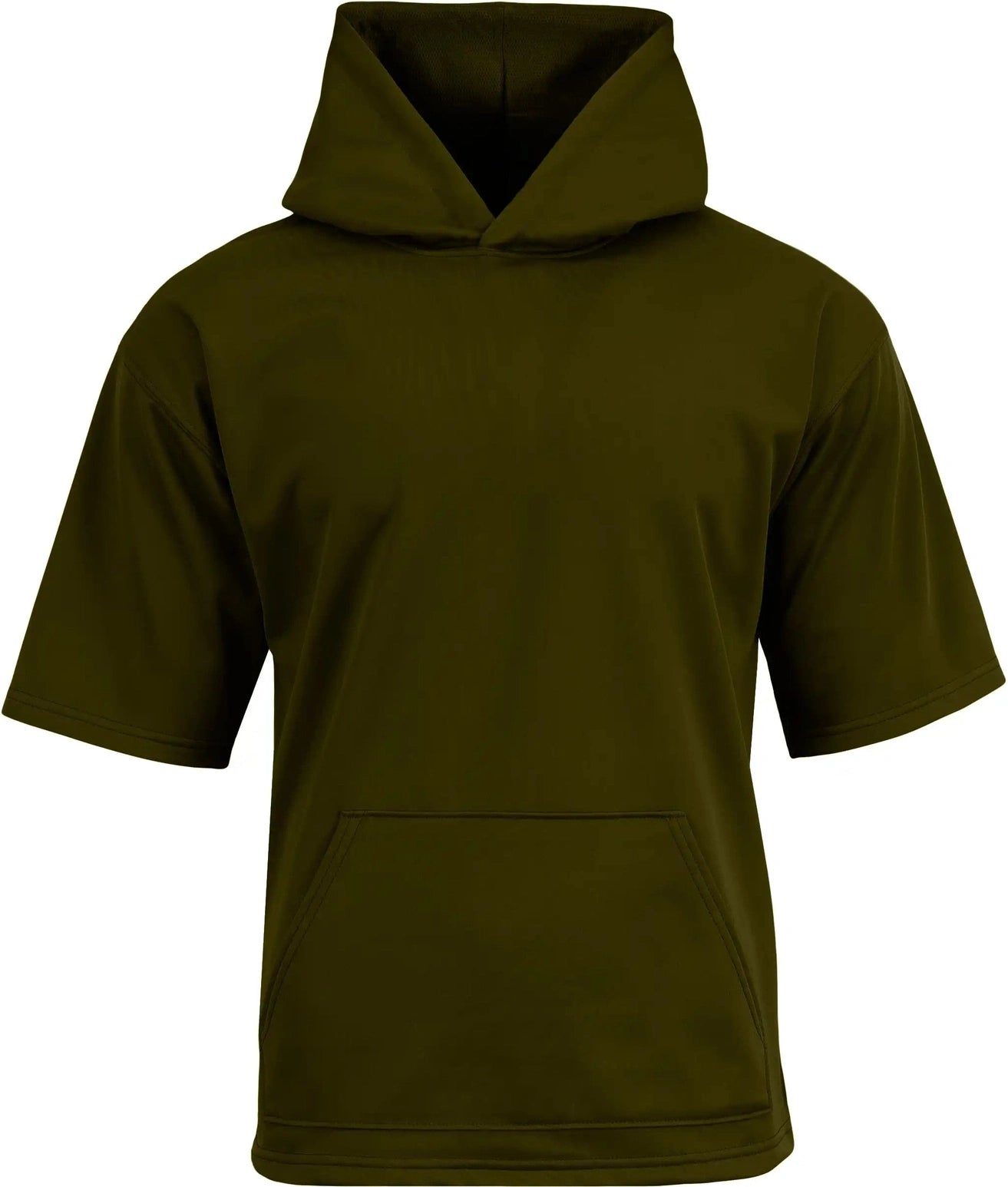 A4 Nb4281 Youth Sprint Short Sleeve Fleece Hoodie - Military-green - Military-green / Xs