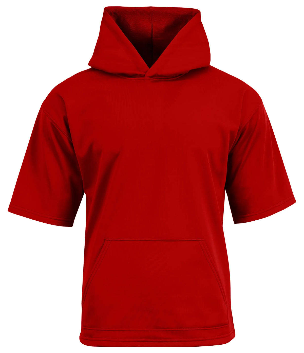 A4 Nb4281 Youth Sprint Short Sleeve Fleece Hoodie - Scarlet - Red / Xs