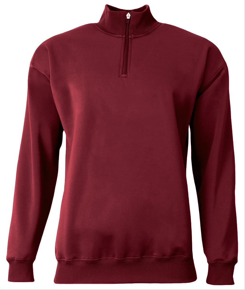 A4 Nb4282 Youth Sprint Fleece Quarter Zip - Maroon - Xs