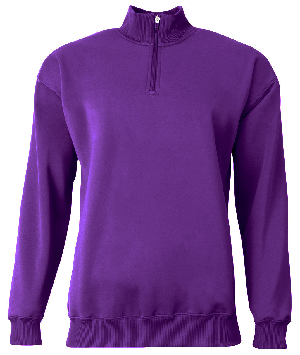 A4 Nb4282 Youth Sprint Fleece Quarter Zip - Purple - Xs