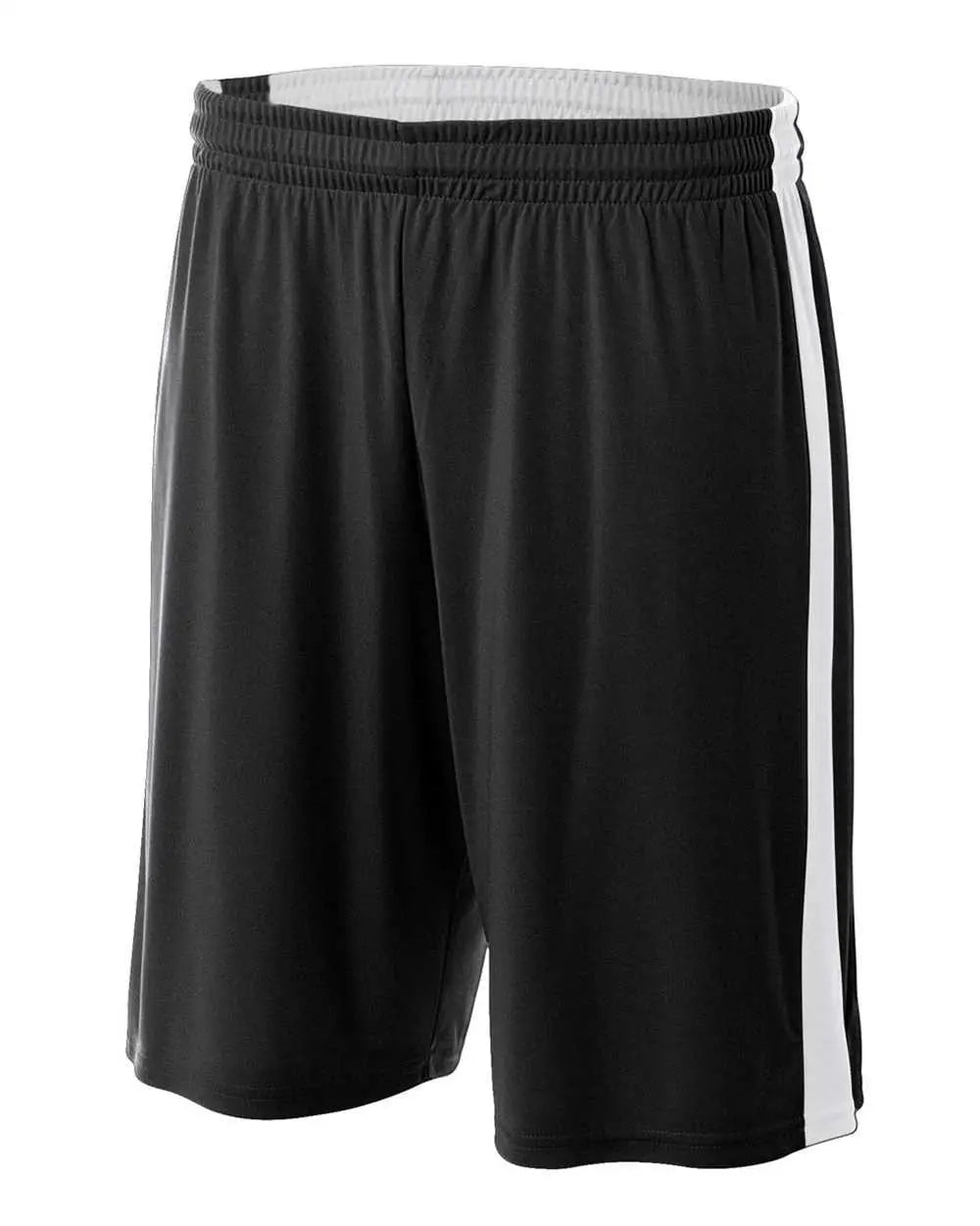 A4 Nb5284 Youth Reversible Moisture Management 8’’ Short - Black White