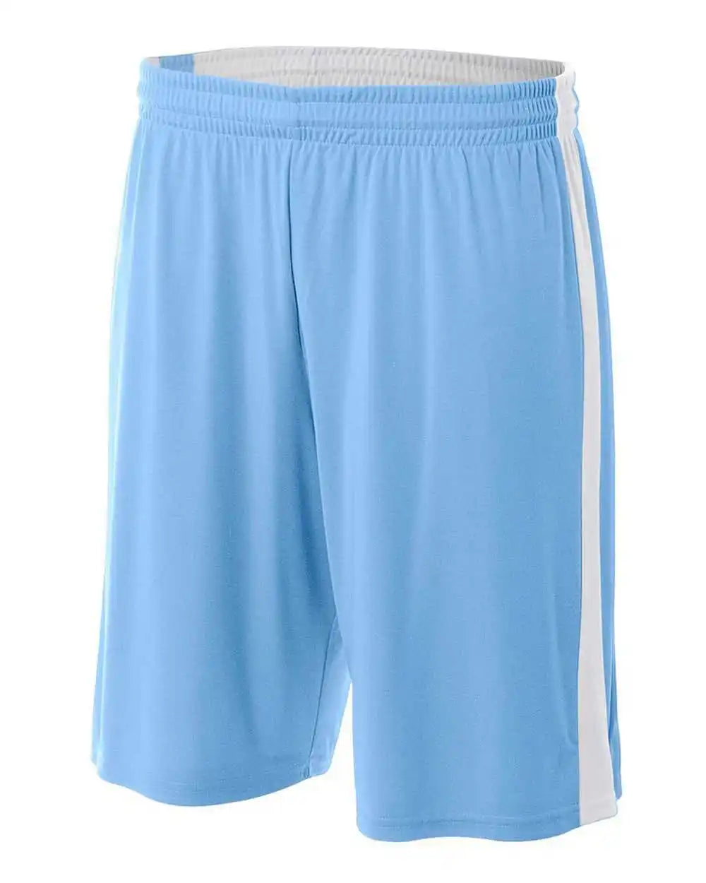 A4 Nb5284 Youth Reversible Moisture Management 8’’ Short - Light Blue White