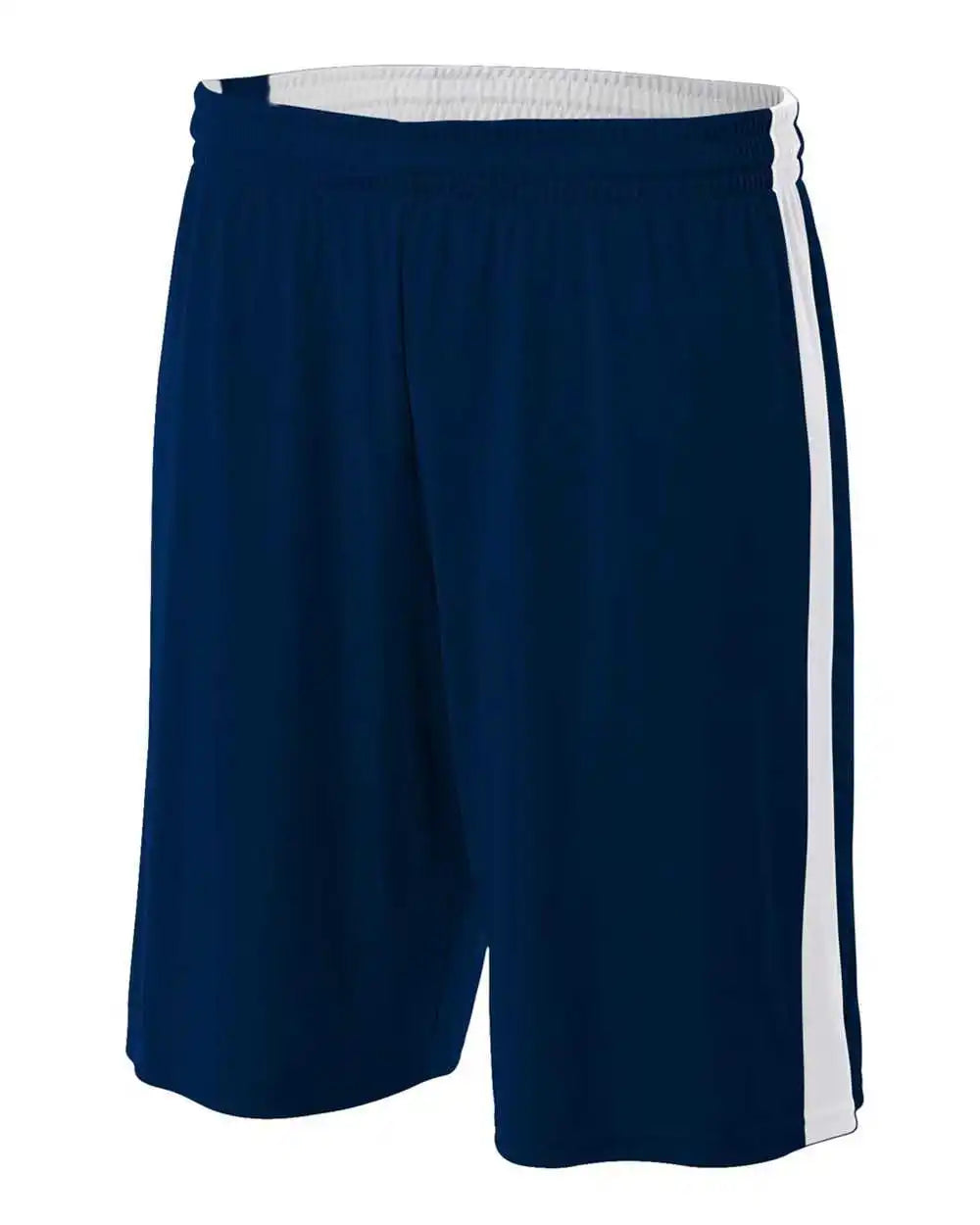 A4 Nb5284 Youth Reversible Moisture Management 8’’ Short - Navy White