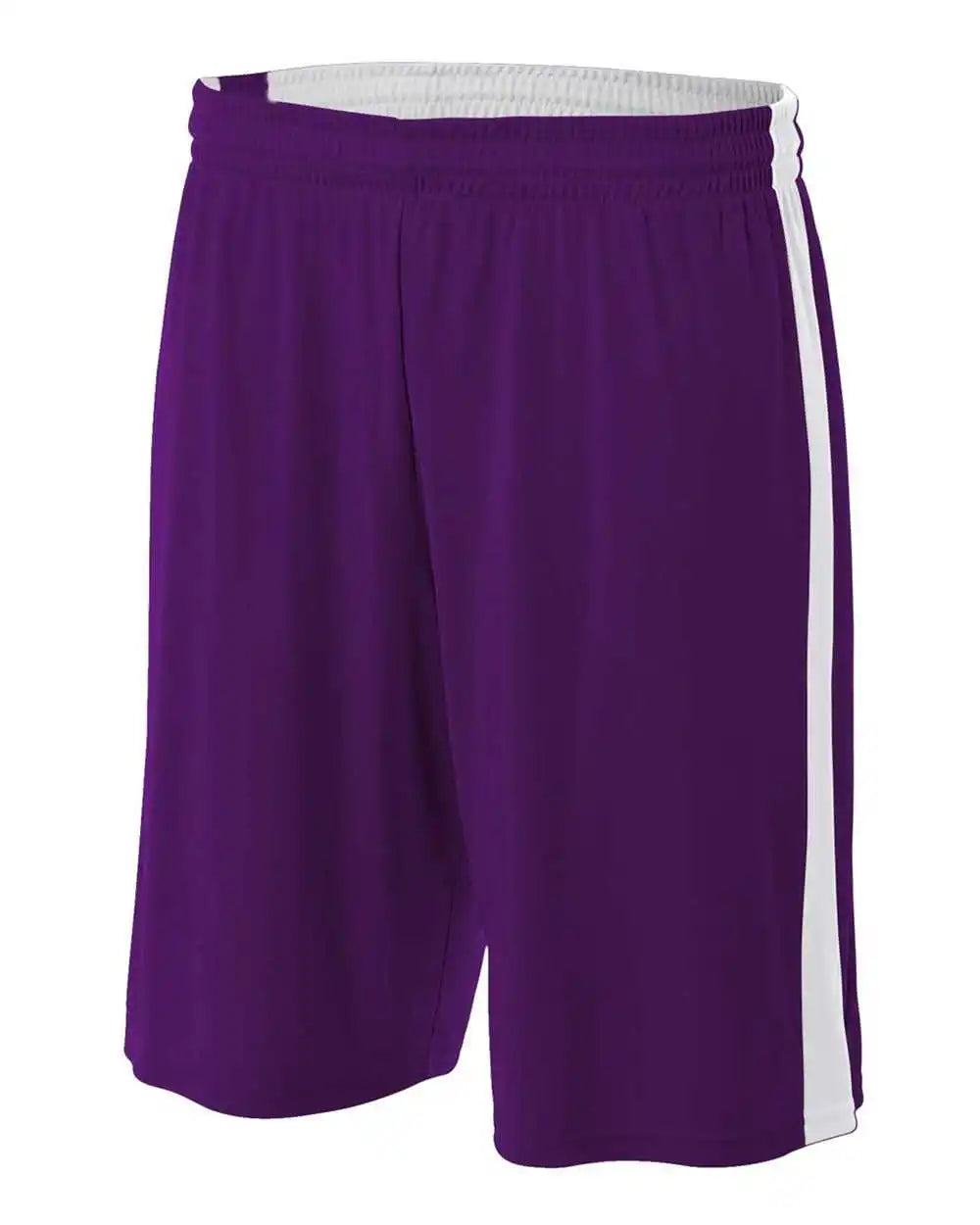 A4 Nb5284 Youth Reversible Moisture Management 8’’ Short - Purple White