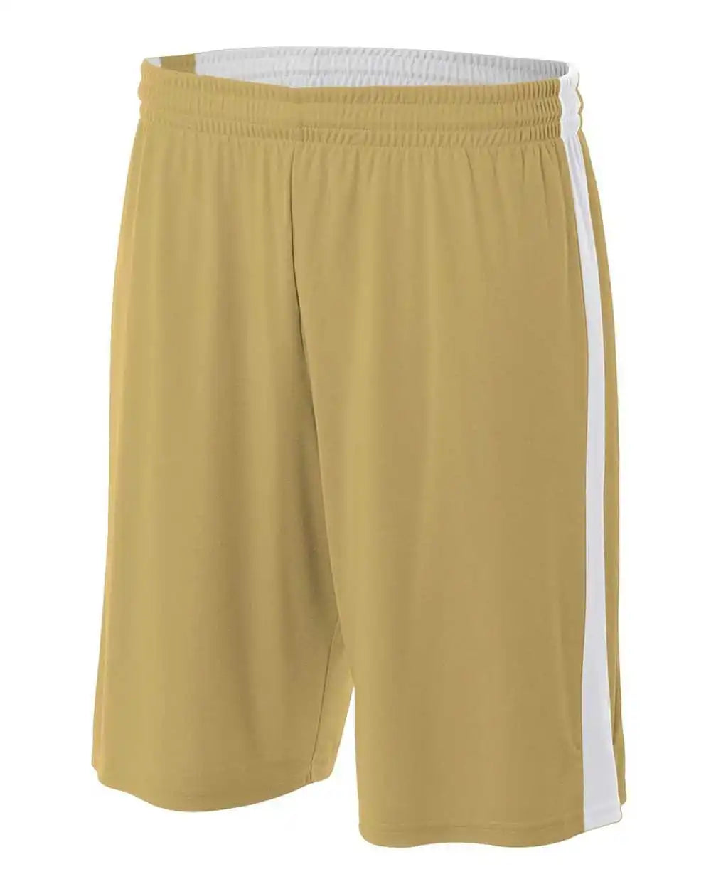 A4 Nb5284 Youth Reversible Moisture Management 8’’ Short - Vegas Gold White
