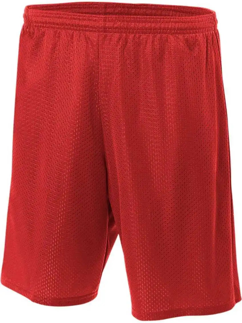 A4 Nb5301 Youth 6’’ Lined Tricot Mesh Short Scarlet