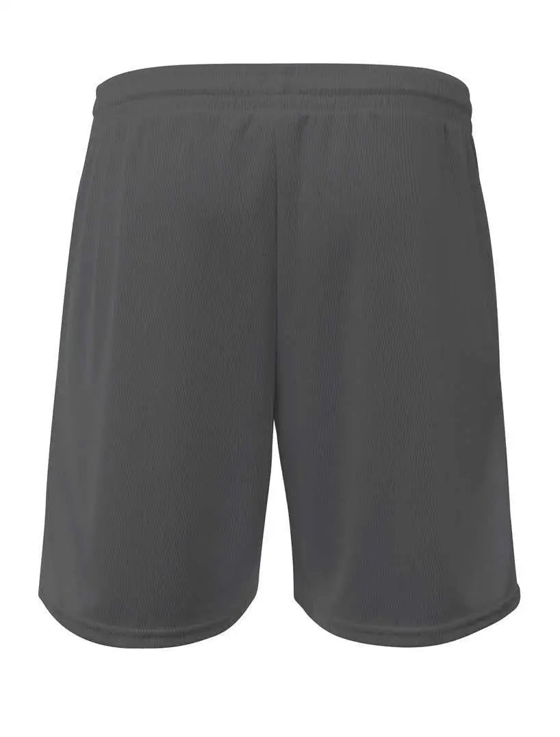 A4 Nb5384 Youth Flatback Mesh Short with Pocket - Graphite