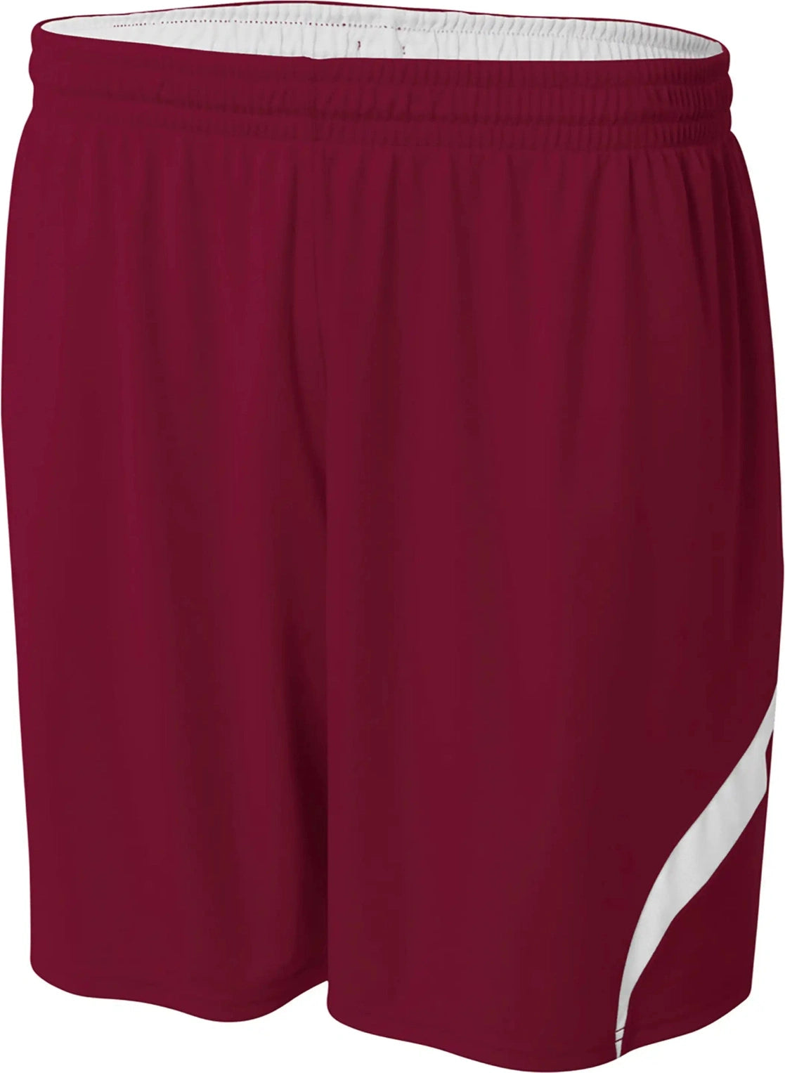 A4 Nb5389 6’’ Youth Double Rweversible Short - Maroon White - Xs