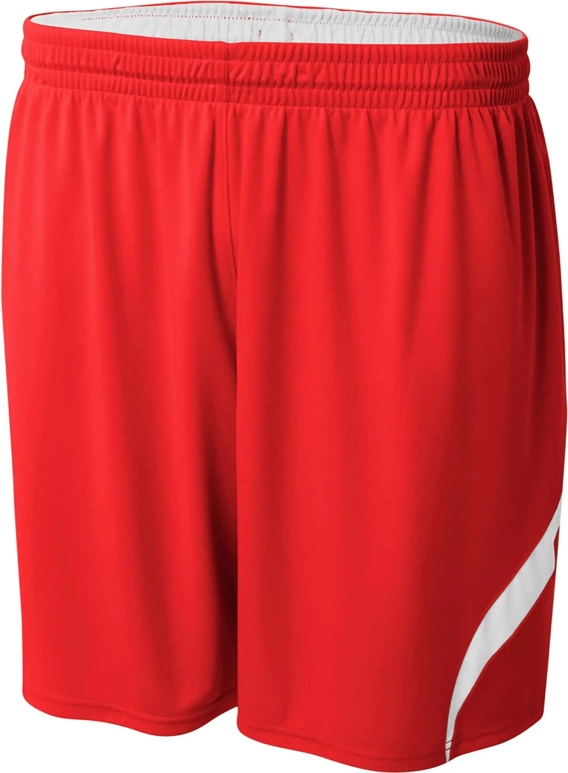 A4 Nb5389 6’’ Youth Double Rweversible Short - Scarlet White - Red / Xs
