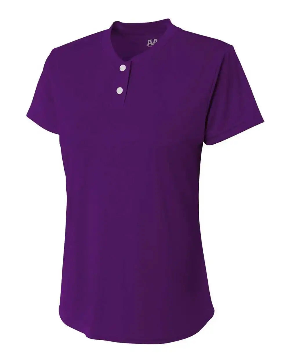 A4 Ng3143 Girls Tek 2 Button Henley - Purple