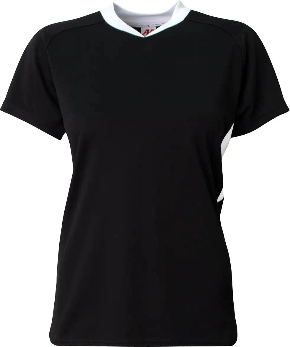 A4 Ng4197 Girl’s Pro Dna Softball Jersey - Black White - Girls s