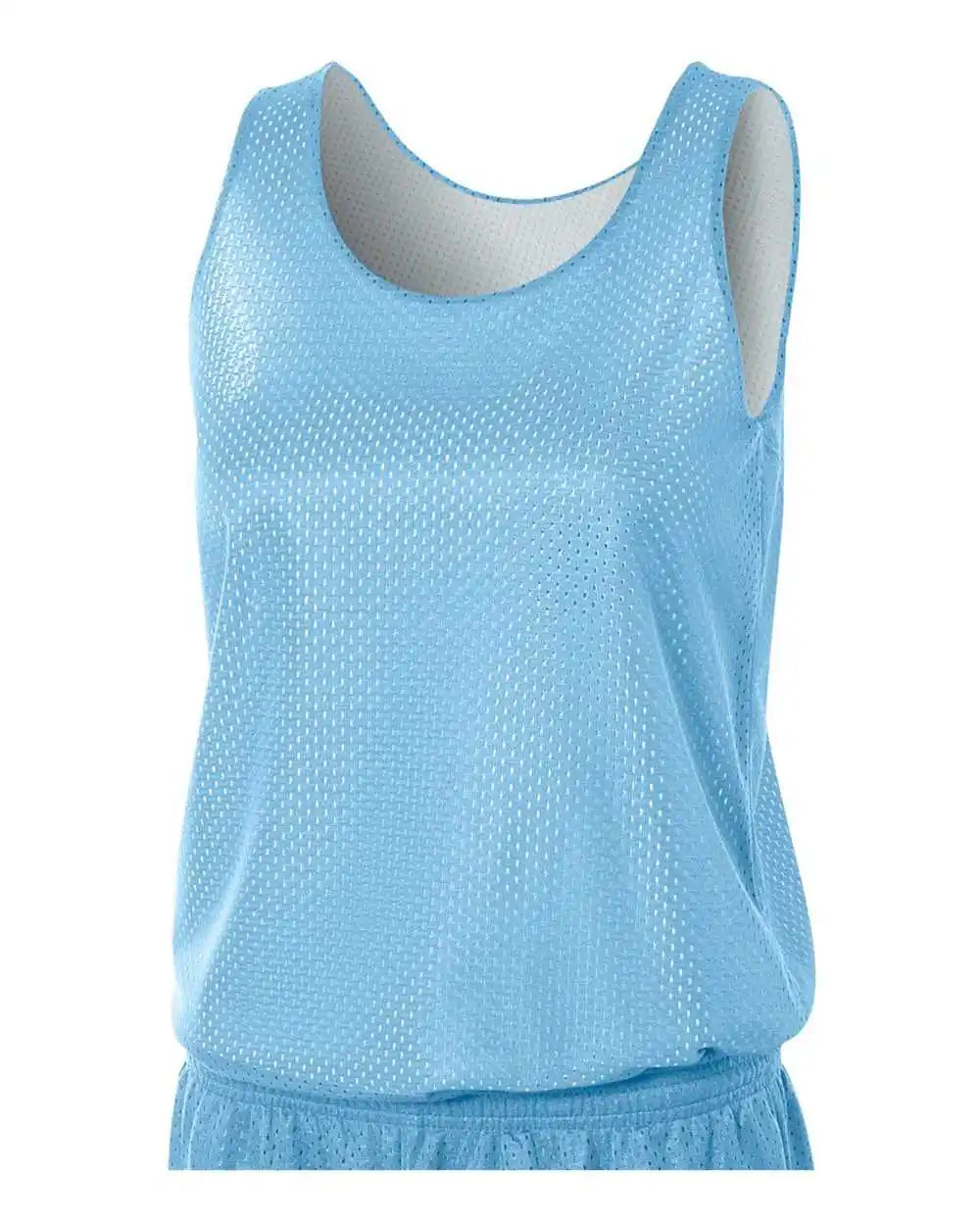 A4 Nw1000 Women’s Reversible Mesh Tank - Light Blue White