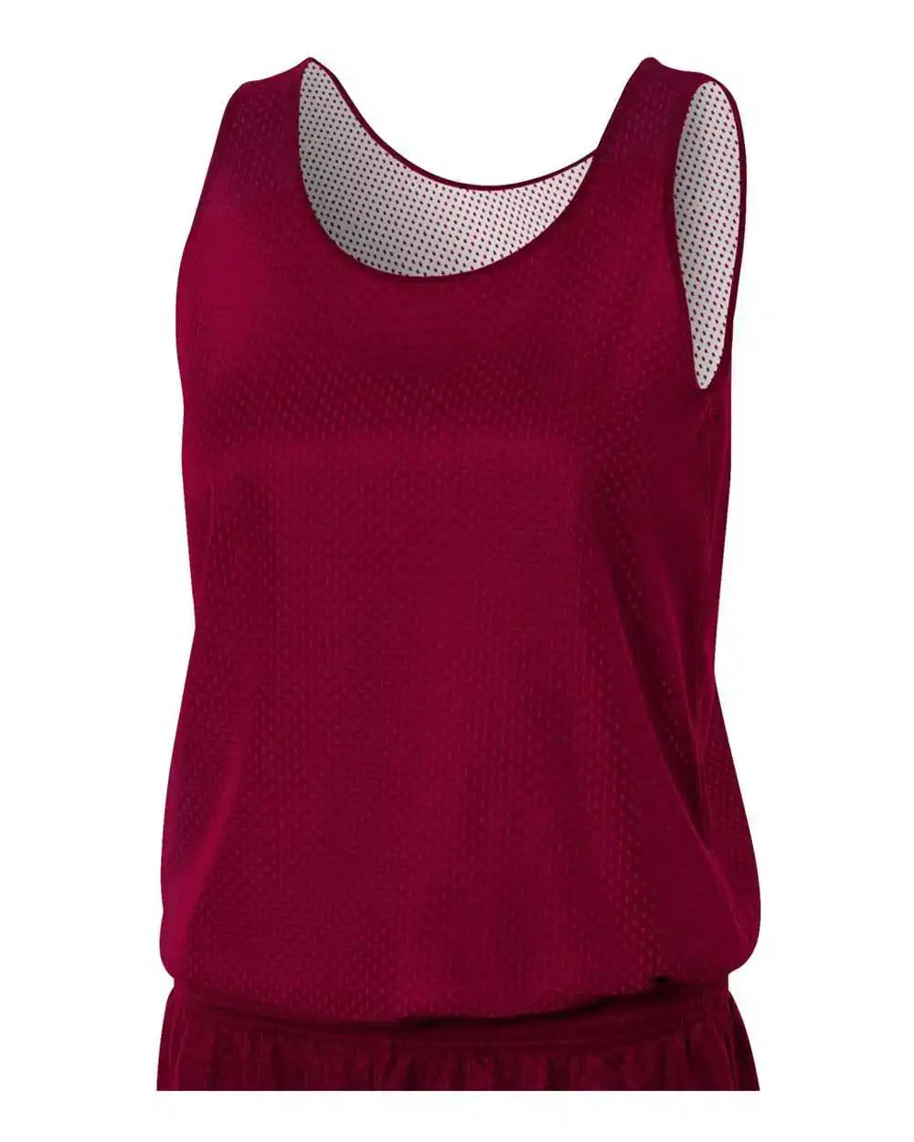 A4 Nw1000 Women’s Reversible Mesh Tank - Maroon White