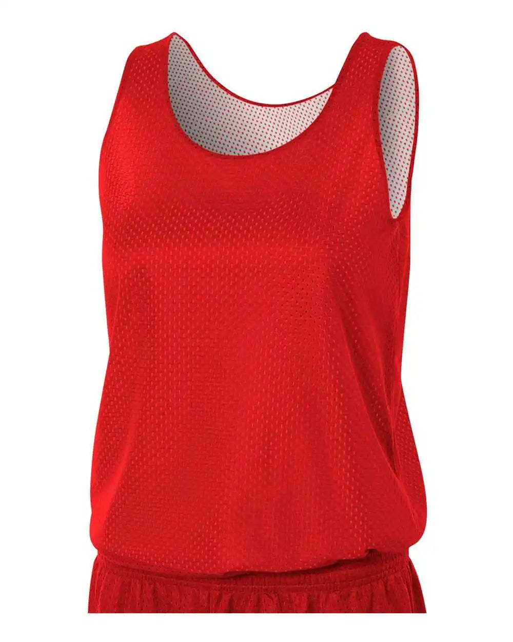 A4 Nw1000 Women’s Reversible Mesh Tank - Scarlet White