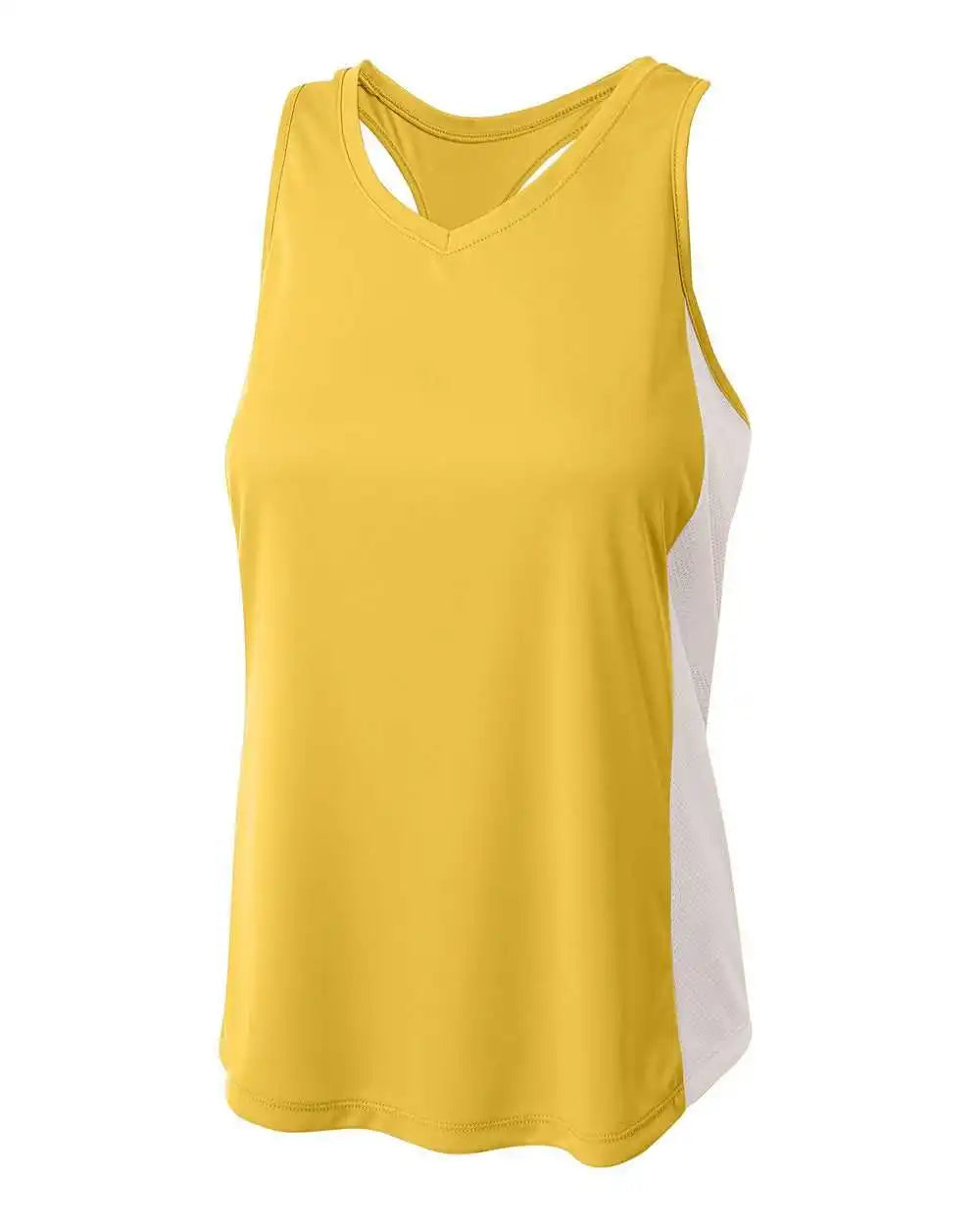 A4 Nw2009 Pacer Singlet with Racerback - Gold White