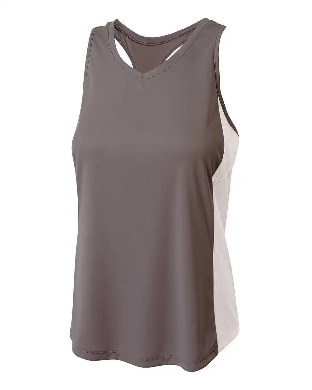 A4 Nw2009 Pacer Singlet with Racerback - Graphite White
