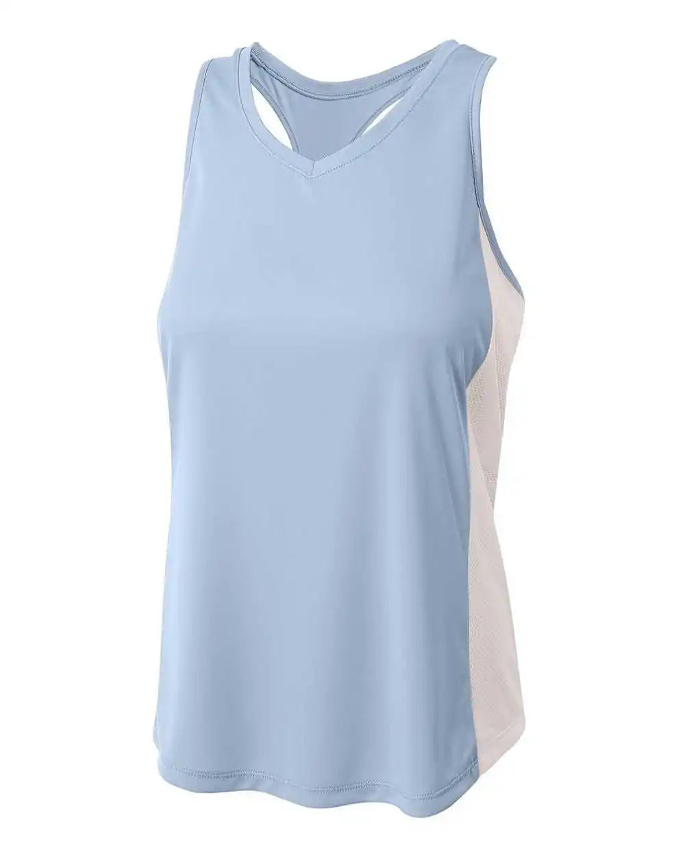 A4 Nw2009 Pacer Singlet with Racerback - Light Blue White