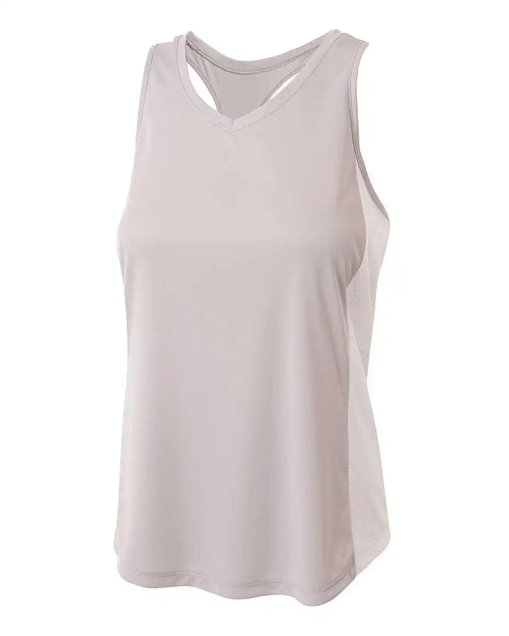 A4 Nw2009 Pacer Singlet with Racerback Silver White