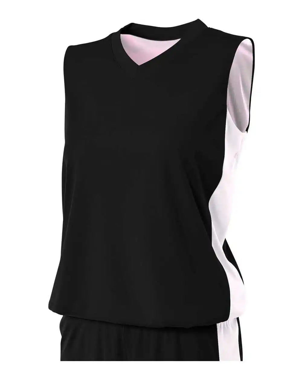 A4 Nw2320 Women’s Reversible Moisture Management Muscle - Black White