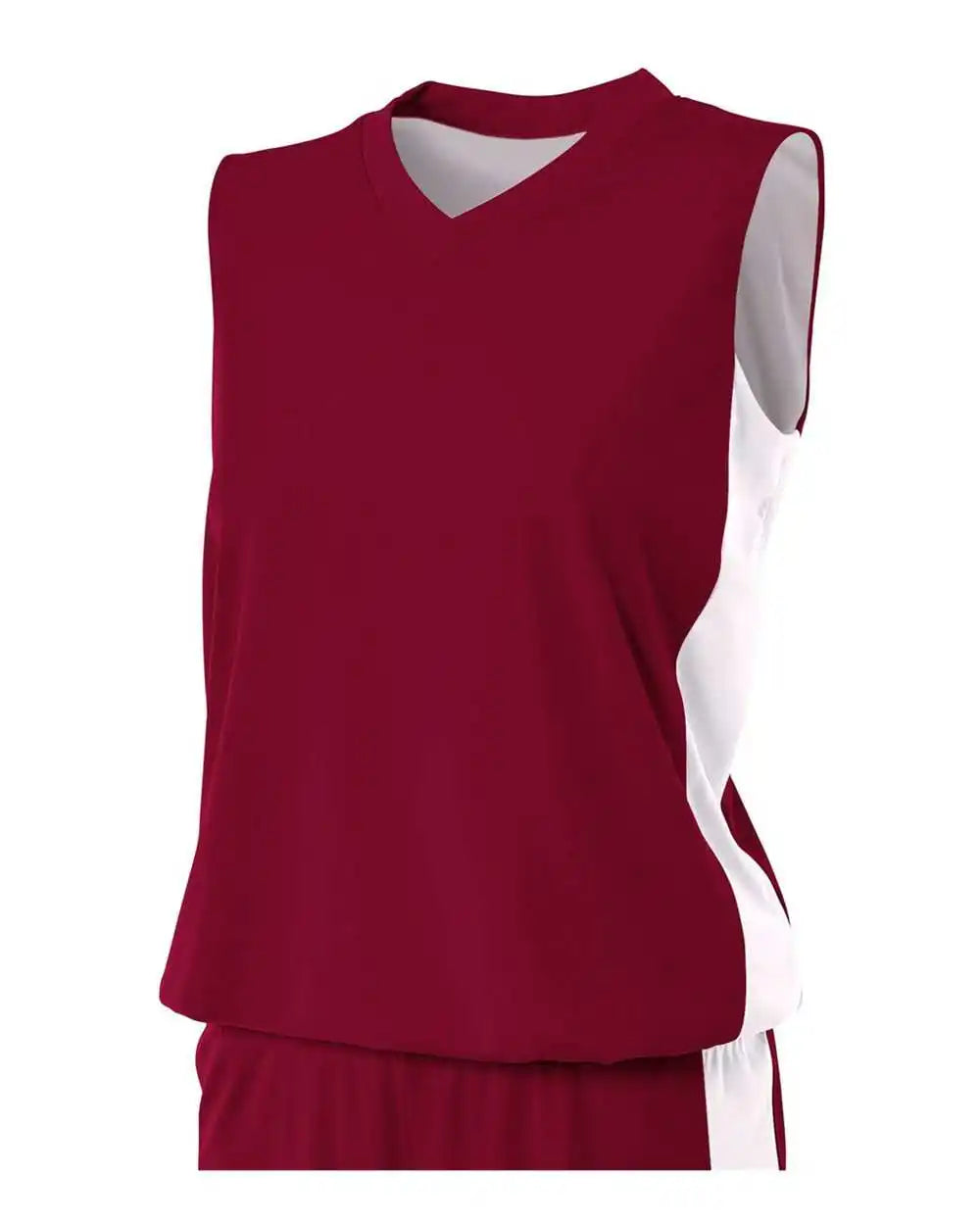 A4 Nw2320 Women’s Reversible Moisture Management Muscle - Cardinal White