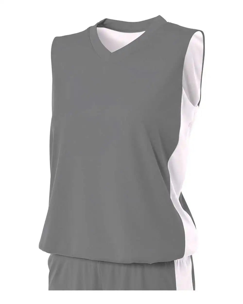 A4 Nw2320 Women’s Reversible Moisture Management Muscle - Graphite White