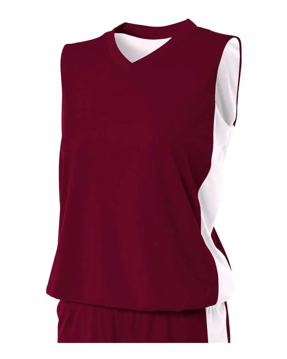A4 Nw2320 Women’s Reversible Moisture Management Muscle - Maroon White