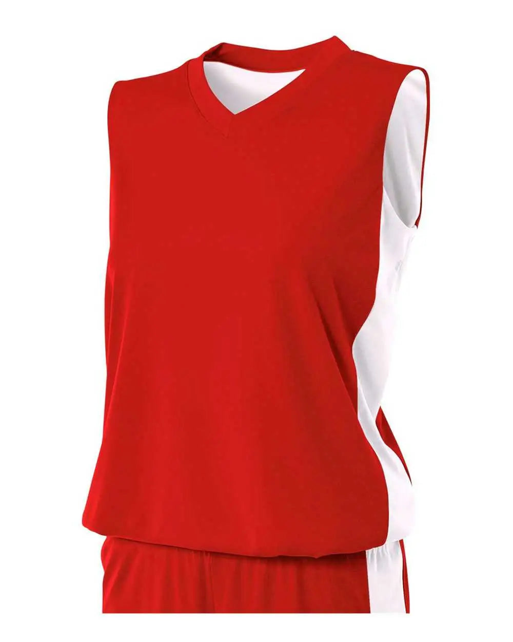A4 Nw2320 Women’s Reversible Moisture Management Muscle - Scarlet White