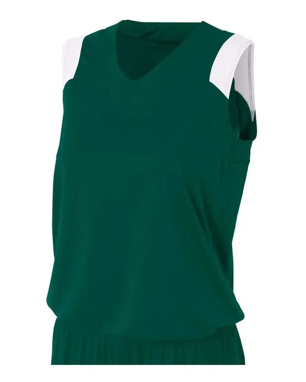 A4 Nw2340 Women’s Moisture Management V-neck Muscle - Forest White