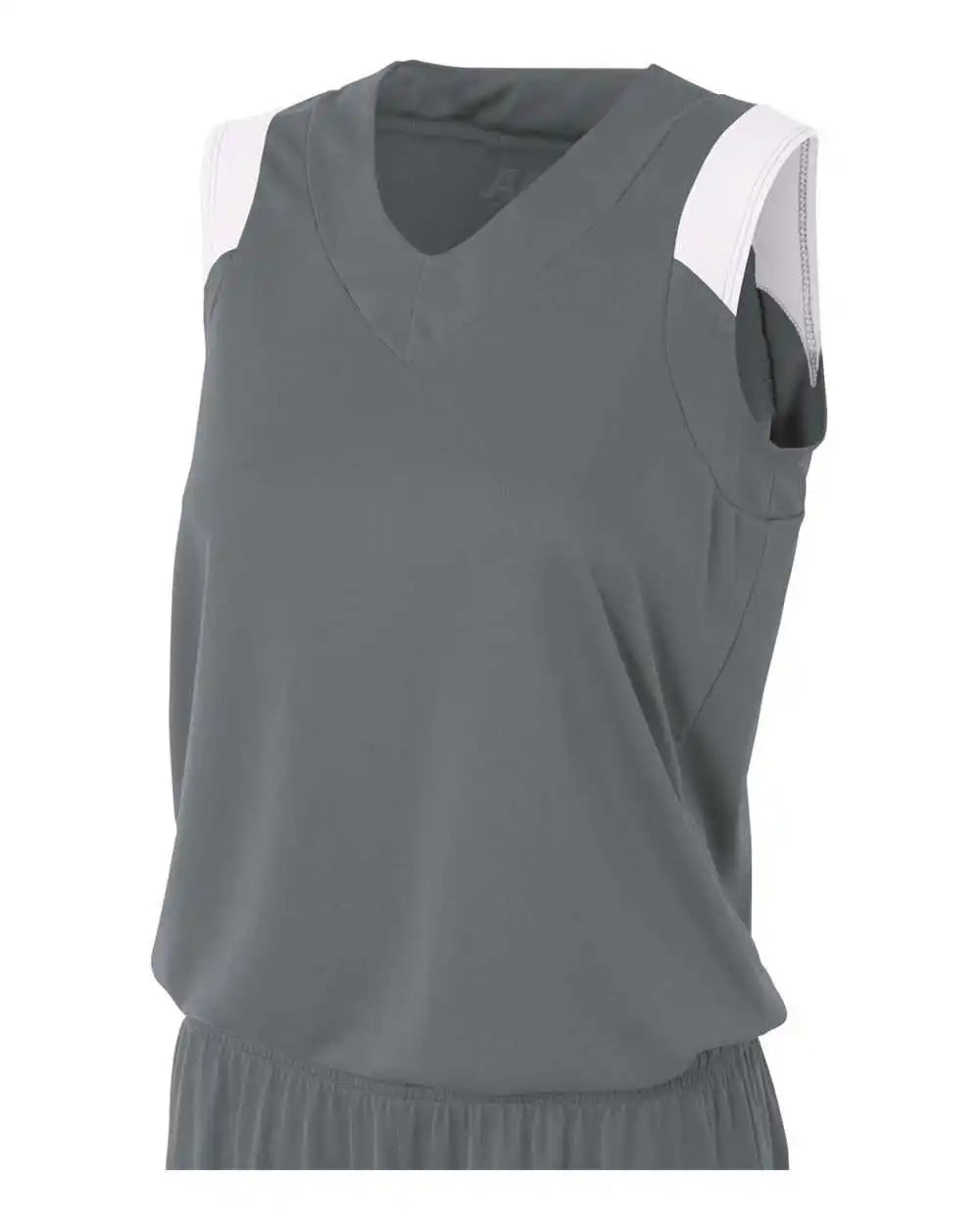 A4 Nw2340 Women’s Moisture Management V-neck Muscle - Graphite White