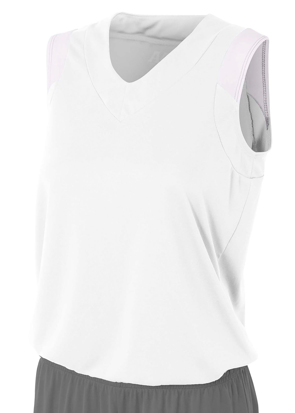 A4 Nw2340 Women’s Moisture Management V-neck Muscle - Light Blue White - s