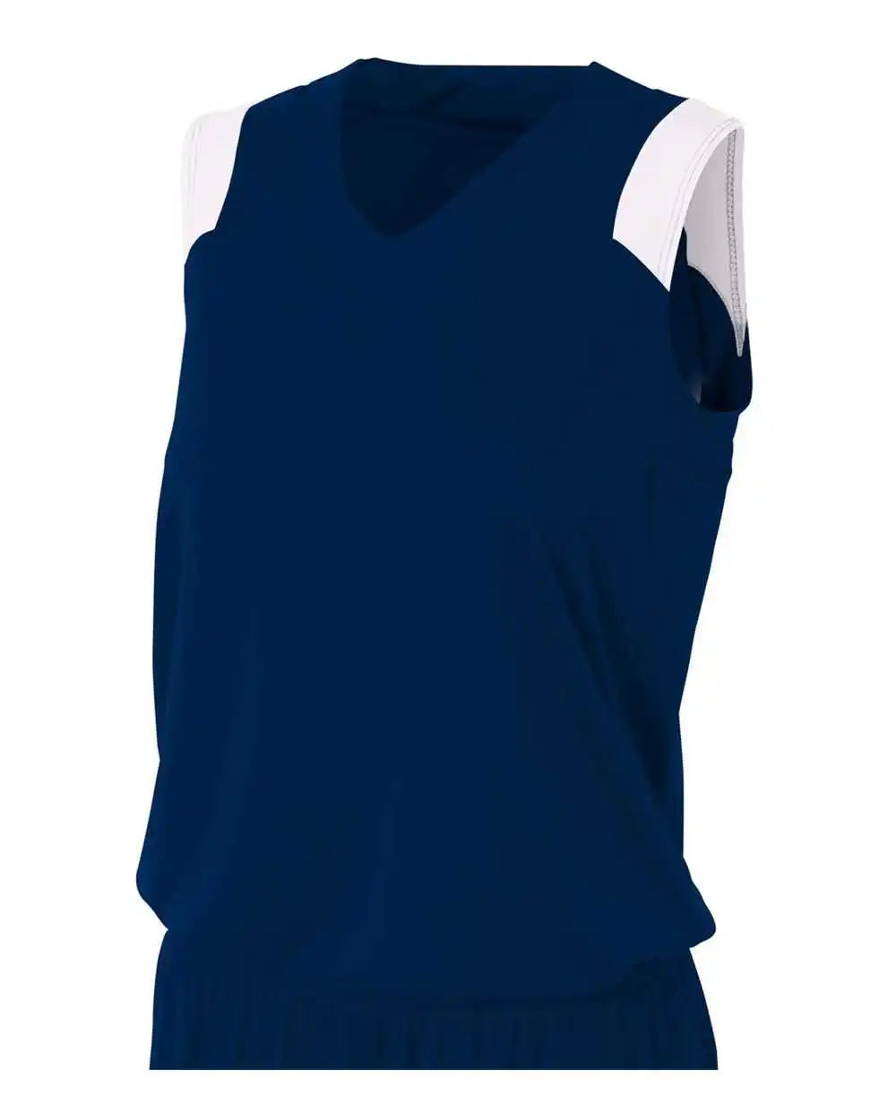 A4 Nw2340 Women’s Moisture Management V-neck Muscle - Navy White