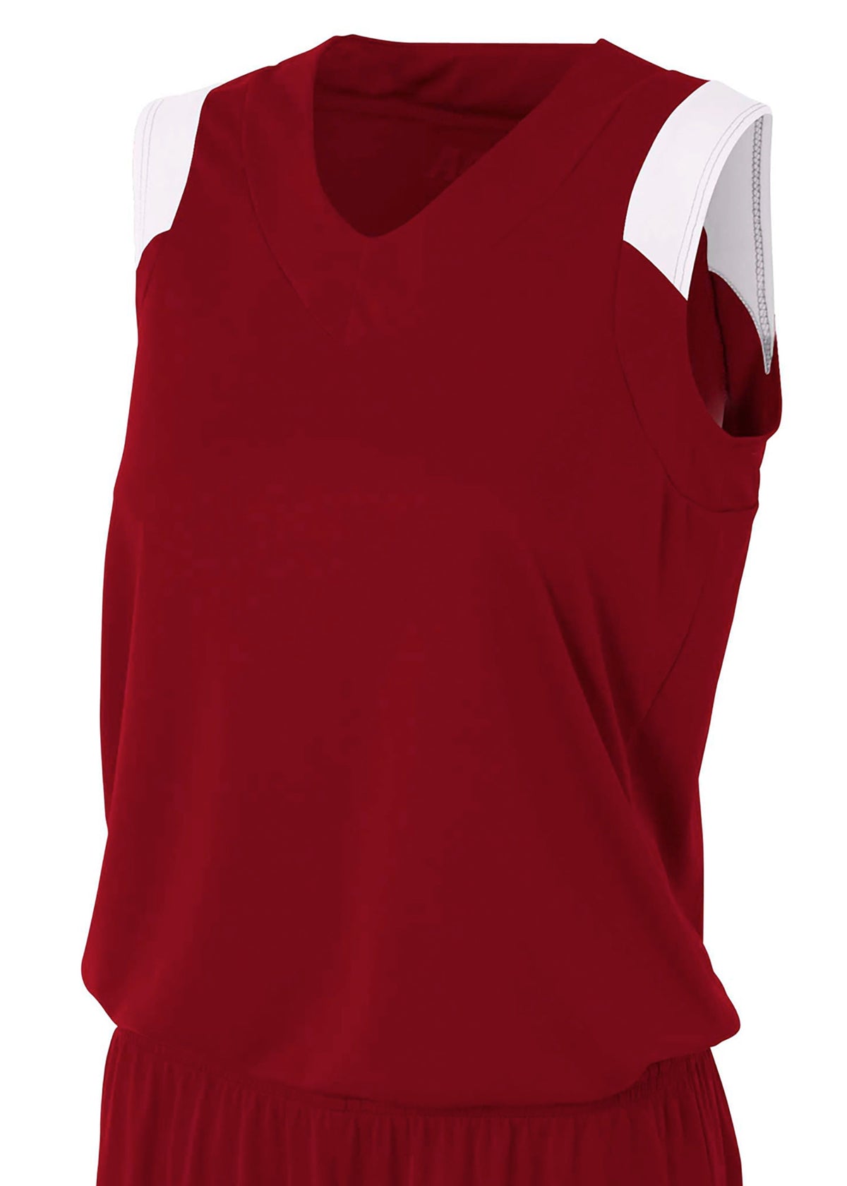 A4 Nw2340 Women’s Moisture Management V-neck Muscle - White - Cardinal/white / s