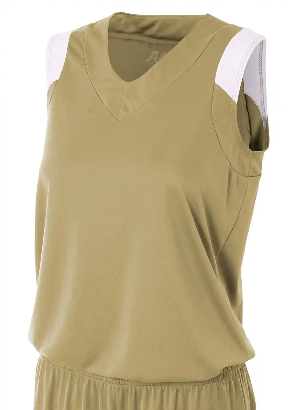 A4 Nw2340 Women’s Moisture Management V-neck Muscle - White