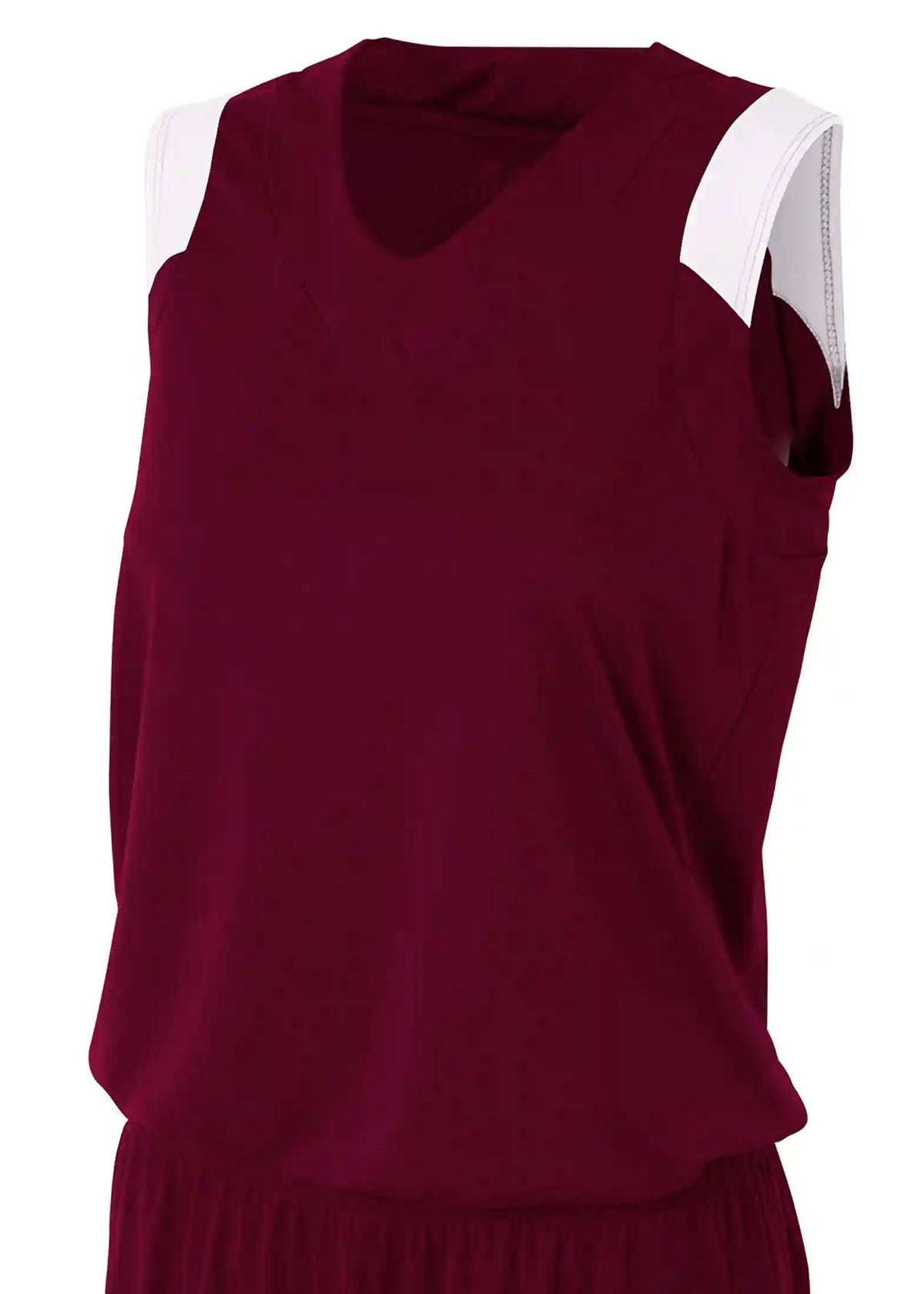 A4 Nw2340 Women’s Moisture Management V-neck Muscle - White
