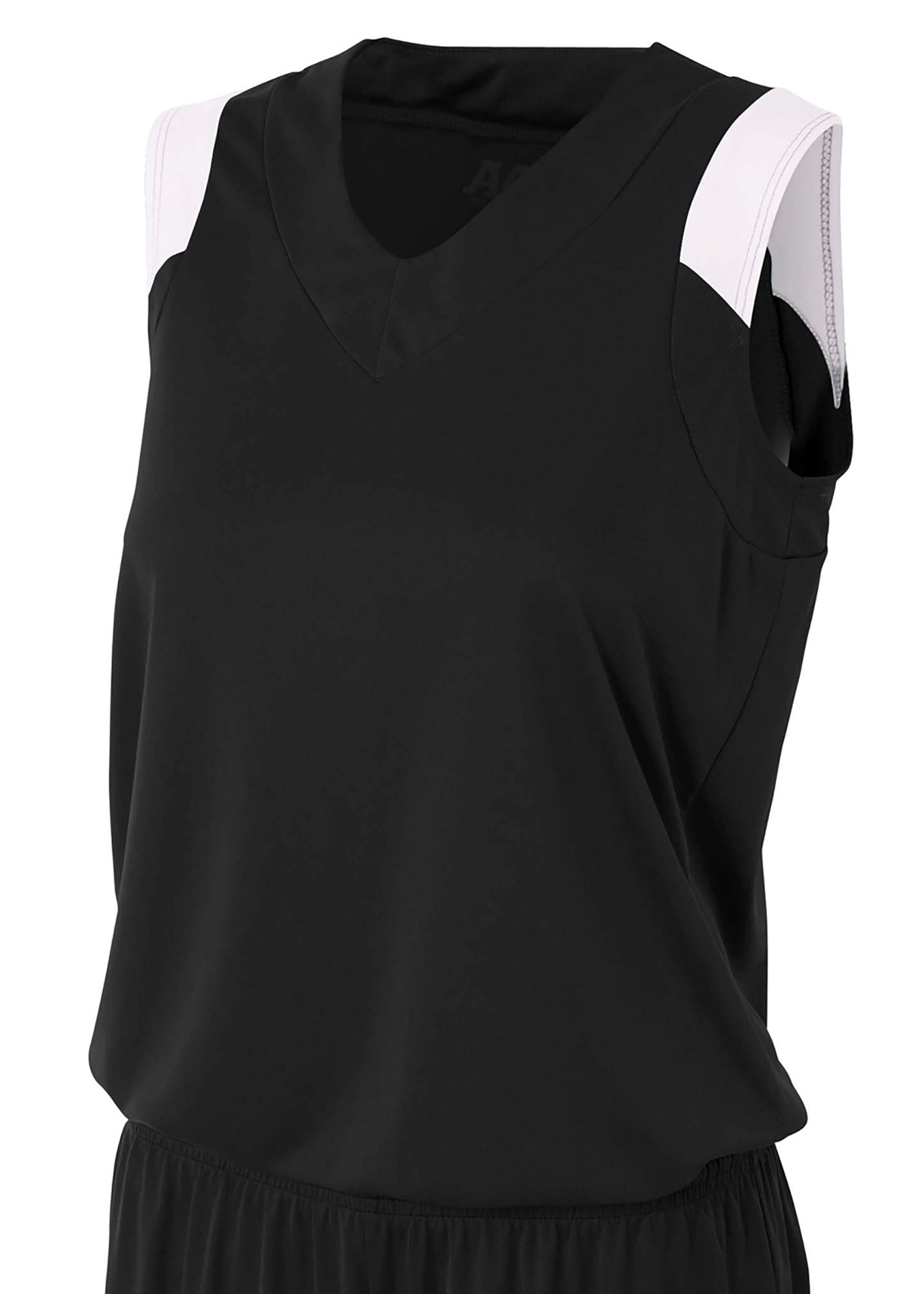 A4 Nw2340 Women’s Moisture Management V-neck Muscle - White