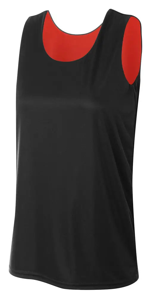 A4 Nw2390 Women’s Sprint Jump Reversible Jersey - Black Red - Ladies Xs