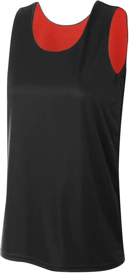 A4 Nw2390 Women’s Sprint Jump Reversible Jersey - Black Red - Ladies Xs