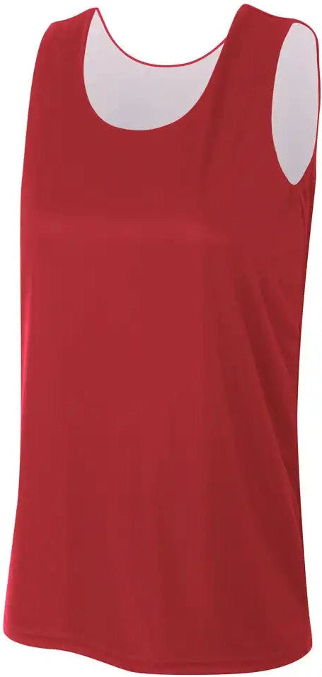 A4 Nw2390 Women’s Sprint Jump Reversible Jersey - Cardinal White - Ladies Xs