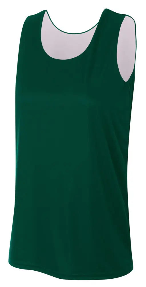 A4 Nw2390 Women’s Sprint Jump Reversible Jersey - Forest White - Ladies Xs