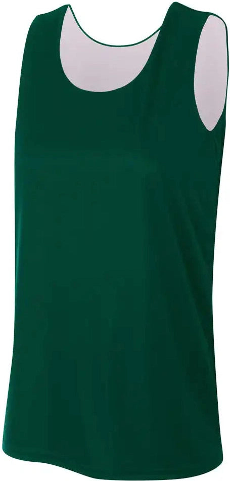 A4 Nw2390 Women’s Sprint Jump Reversible Jersey - Forest White - Ladies Xs