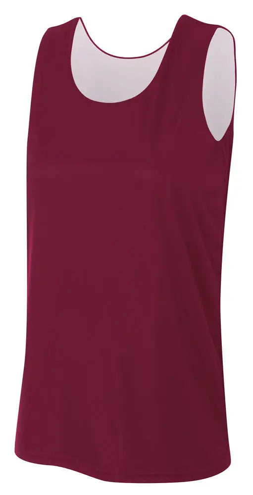 A4 Nw2390 Women’s Sprint Jump Reversible Jersey - Maroon White - Ladies Xs
