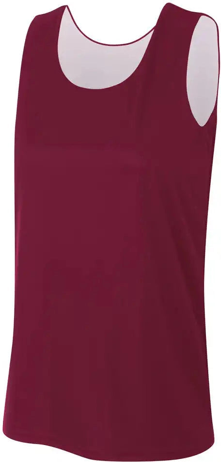 A4 Nw2390 Women’s Sprint Jump Reversible Jersey - Maroon White - Ladies Xs
