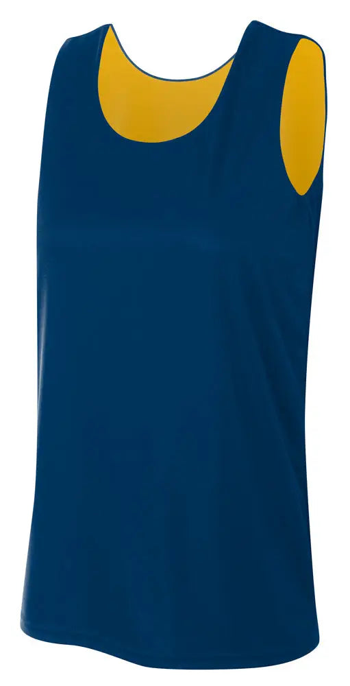 A4 Nw2390 Women’s Sprint Jump Reversible Jersey - Navy Gold - Ladies Xs