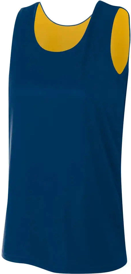 A4 Nw2390 Women’s Sprint Jump Reversible Jersey - Navy Gold - Ladies Xs