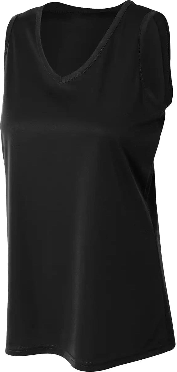A4 Nw2502 Sprint Athletic Tank - Black - Ladies Xs