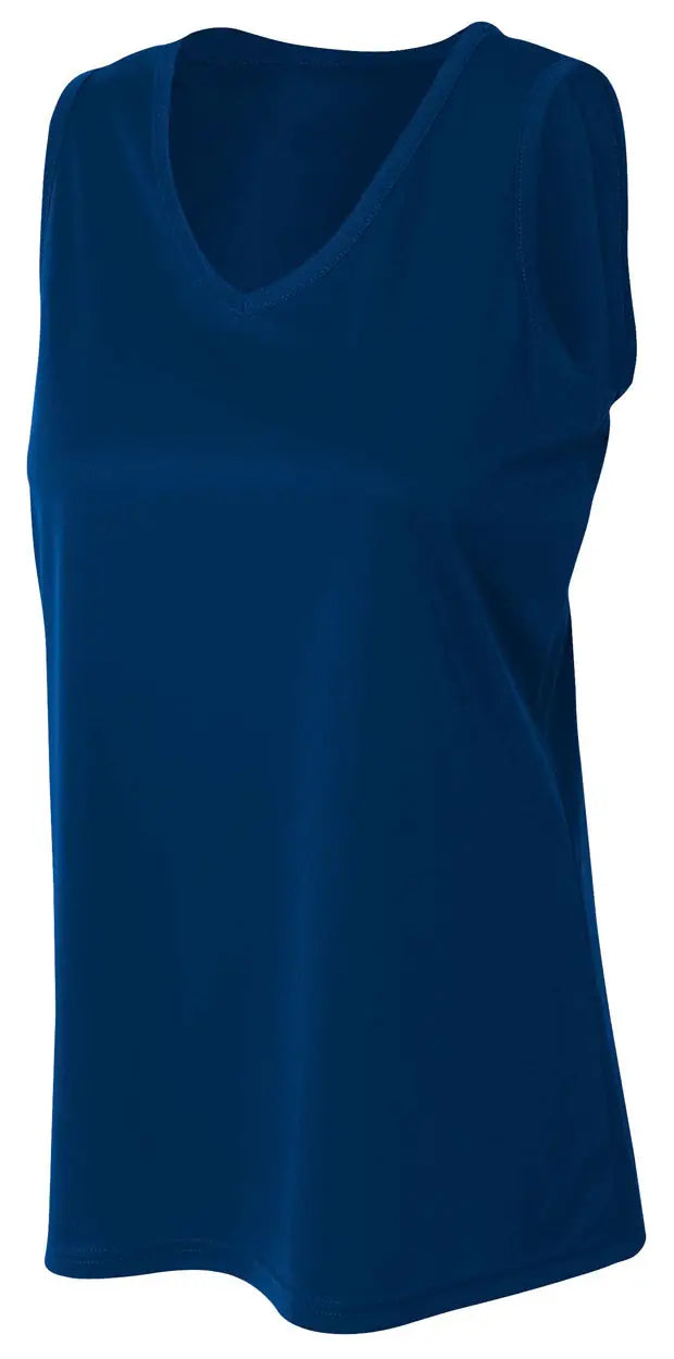 A4 Nw2502 Sprint Athletic Tank - Navy - Ladies Xs
