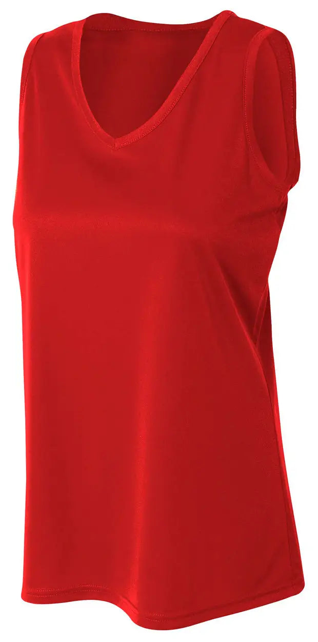A4 Nw2502 Sprint Athletic Tank - Scarlet - Red / Ladies Xs