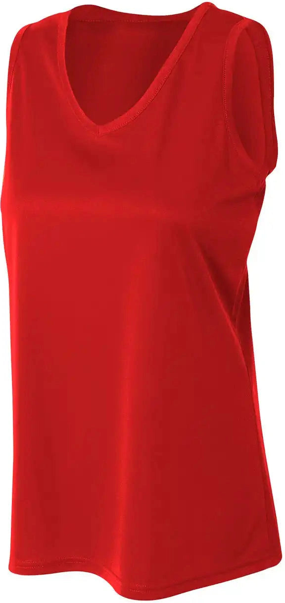 A4 Nw2502 Sprint Athletic Tank - Scarlet - Red / Ladies Xs