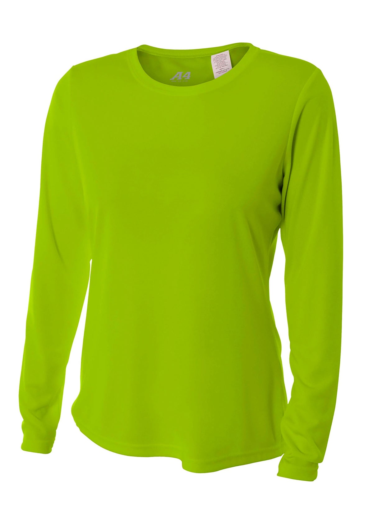 A4 Nw3002 Ladies’ Long Sleeve Cooling Performance Crew T-shirt - Light Lime